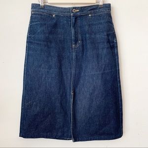 Gap Stretch Denim Midi Skirt